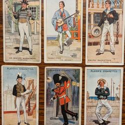 6 Tobacco Cigarette collectible trading cards. ALL ORIGINALS 1920s 1930's.  All ORIGINAL cards of from the earlier part of the last century 
