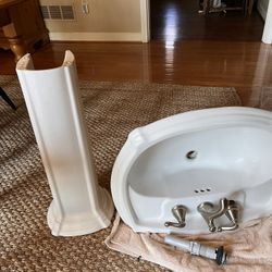 Kohler Pedestal Sink With American Standard Faucet