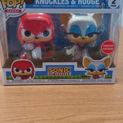 Funko Pop Figures Knuckles and Rouge 2 pack