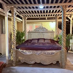 Stunning Gold Color Cal-king Bed