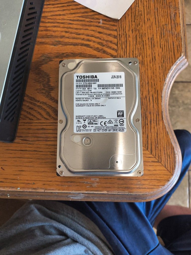 1TB Toshiba Hard Drive
