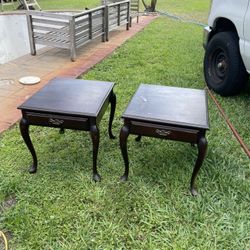 Antique Vintage End Tables Dovetail