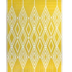 Alfombra Geométrica Amarilla de Exterior – ¡Combo 2 por $70!