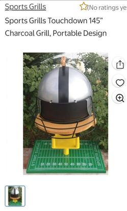 BRAND NEW Sports Grills Touchdown 14.5" Football Charcoal BBQ Grill – Original Box