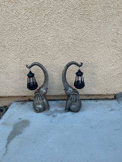 Outdoor Elephant Garden Solar Light 2 for $30