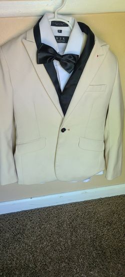 Boy suit tux style beige 5 pieces