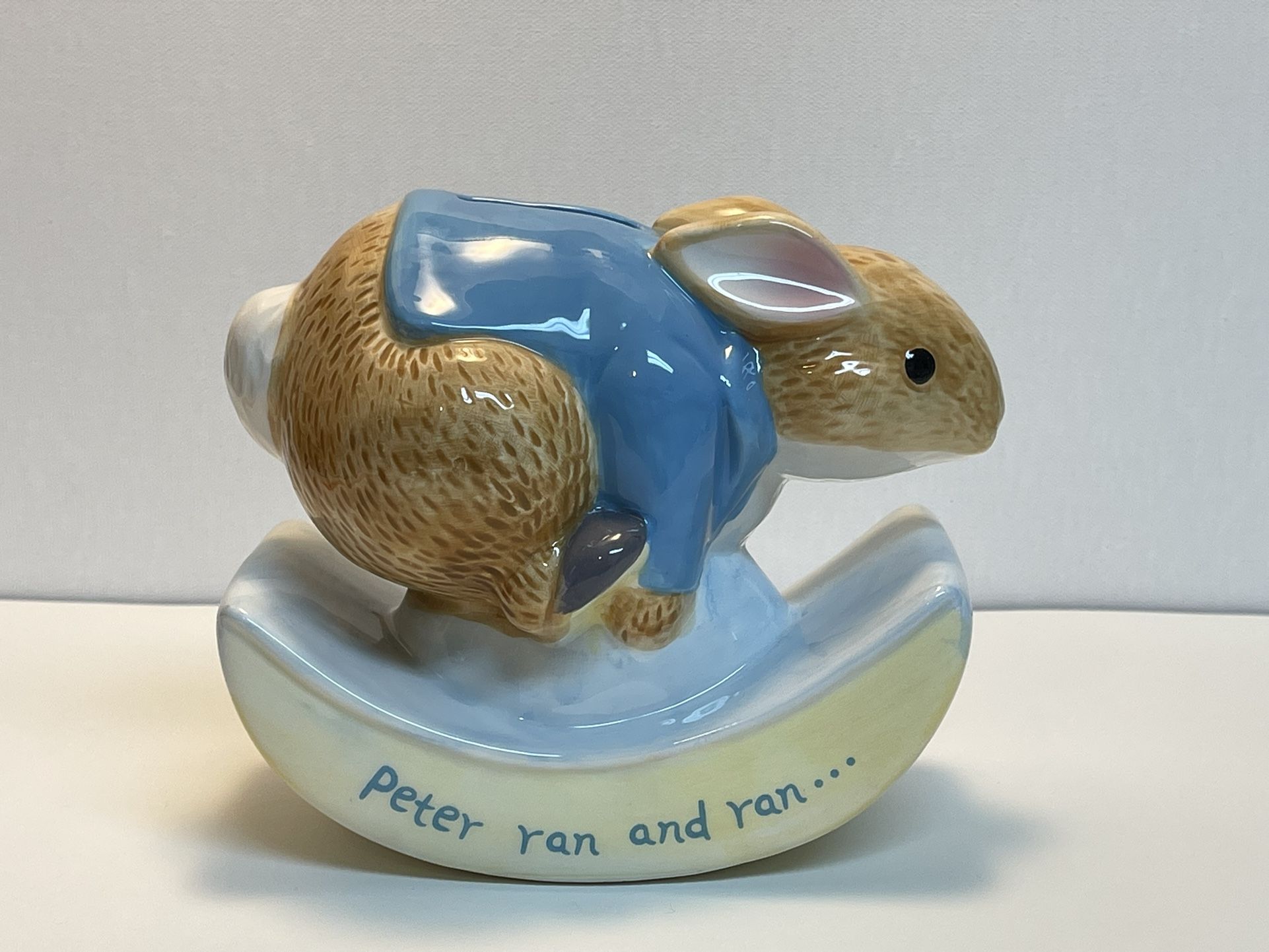 Beatrix Potter Collection - Peter Rabbit Rocking Money Coin Bank - Great Condition