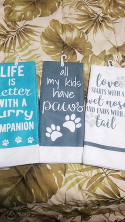 🐾🐈🐕🐾3 pc. Dog/Cat Lover's Towel Set🐾