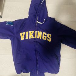 Vintage Minnesota Vikings reversible zip up hoodie