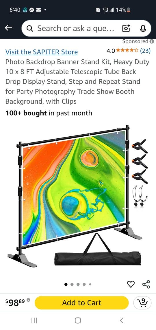 New Heavy Duty Backdrop Stand Kit