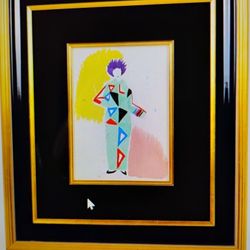 Art Hand Painted "Projet De Pyjama Pour Un Bal Porte" By Sonia Delauney