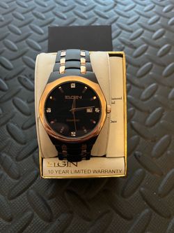 Elgin Diamond Dial Watch with Box