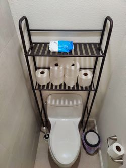 Over-the-Toilet Metal Storage Shelf