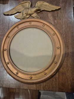Gold Federal Eagle Round porthole Frame