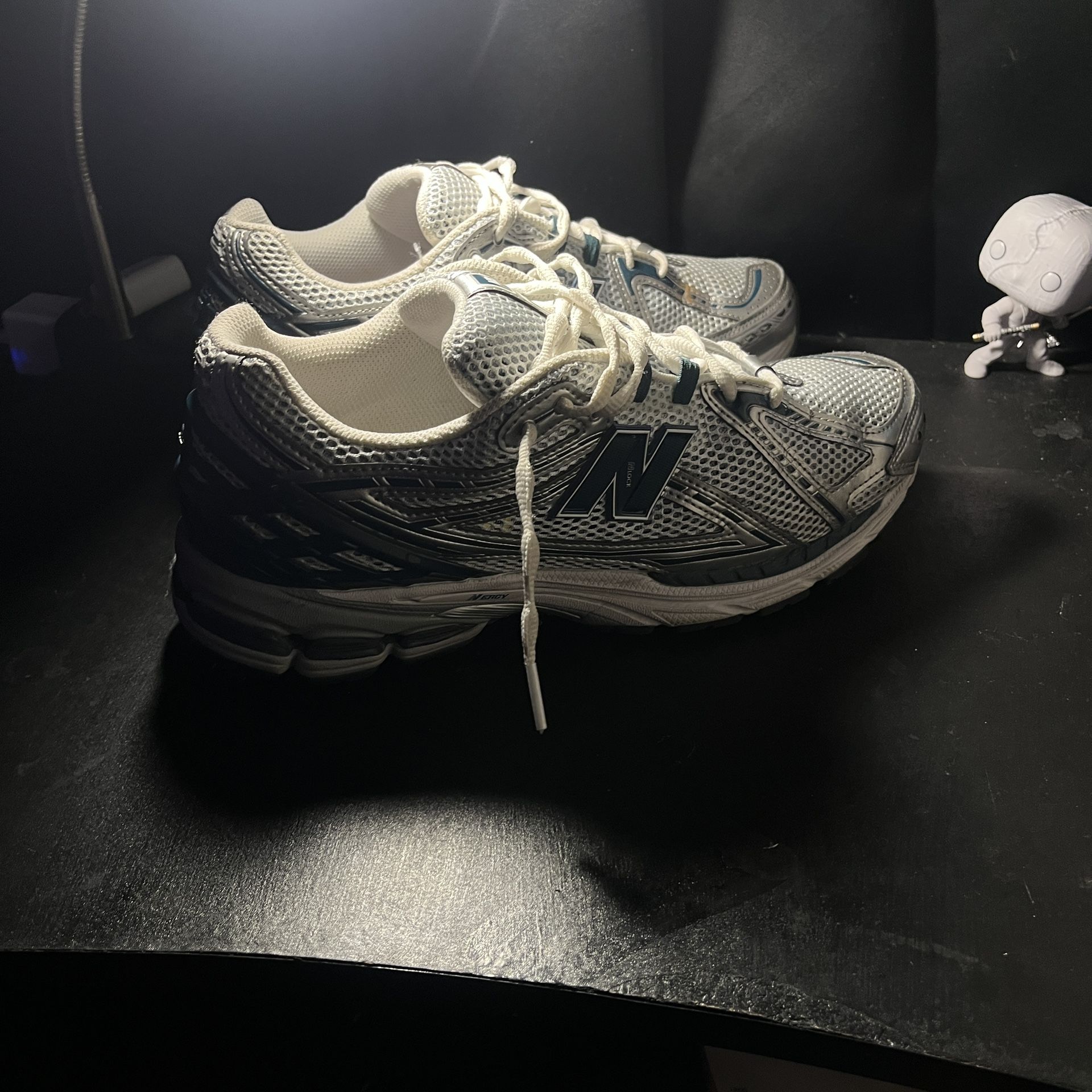 White And Green New Balance 530s