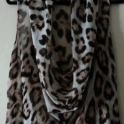 I-N-C International Concepts Leopard Animal Print Sleeveless Thin Blouse/Shirt