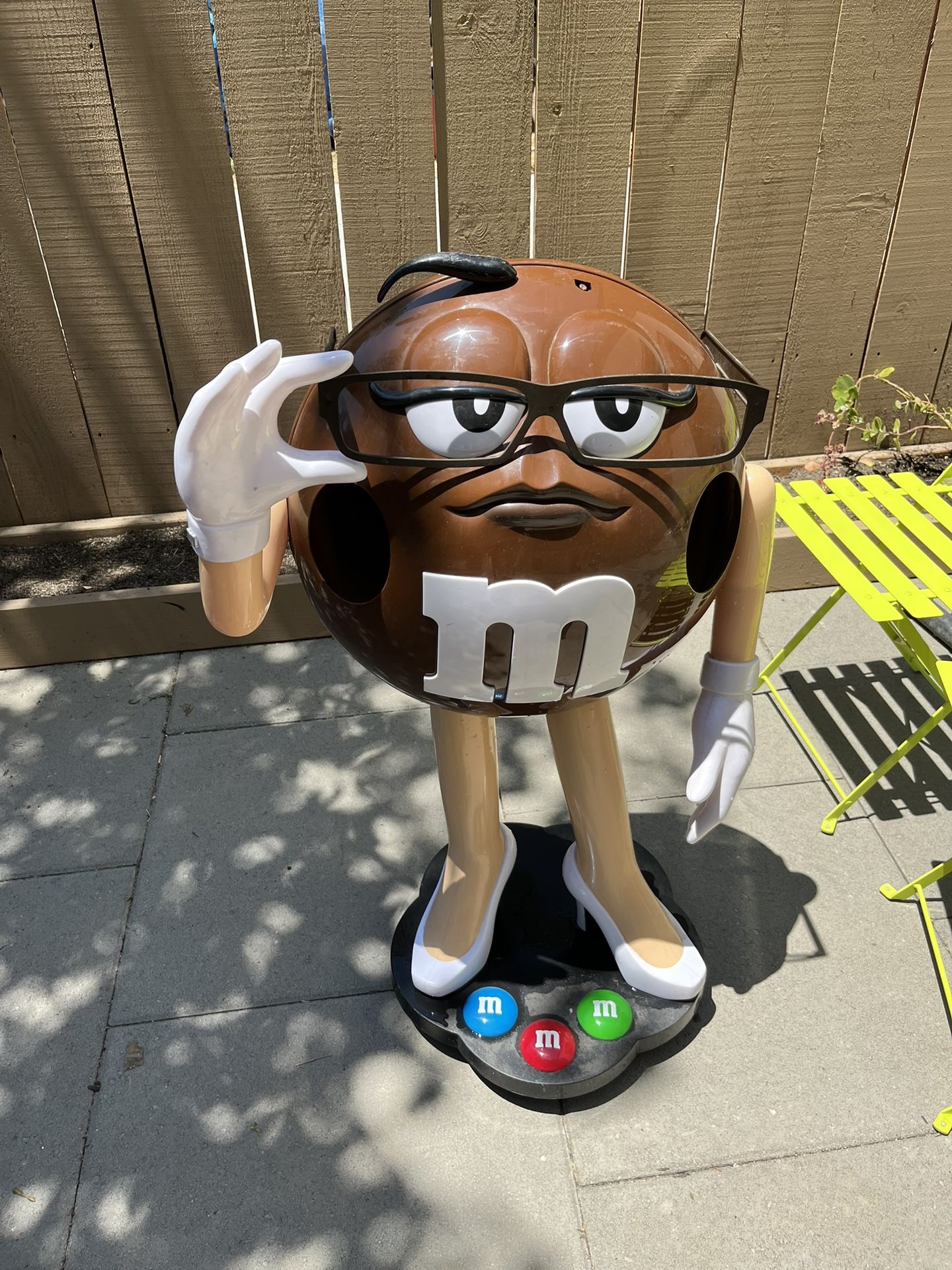 Rare Brown M&M Store Candy Display Character For Candy And Nuts 40”