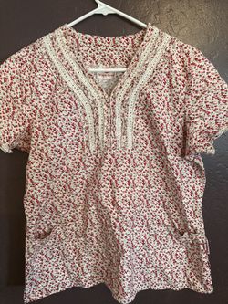 Med White Cross scrub tops.