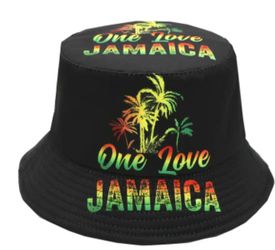 New! Jamaica Men's Bucket Hat, Spring and Summer, One Size Fits All 