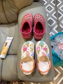Two Pairs Kids Crocs Clogs
