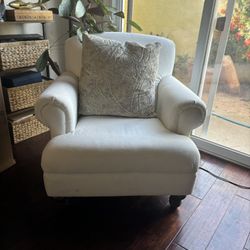 White Upholstered Armchair