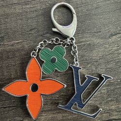 Louis Vuitton Authentic Metal bijoux sac fleur de epi Key Chain Bag Charm LV