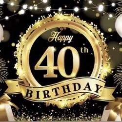 40th Birthday Backdrop New In Hialeah