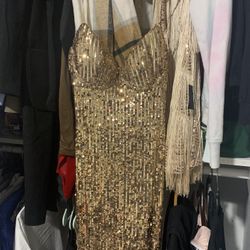 Gold Sequin Dress