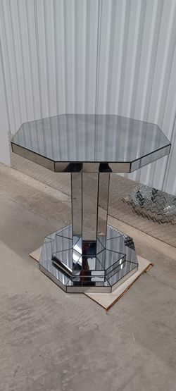 MID CENTURY MIRROR SIDE TABLE Rare Find