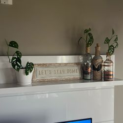 Custom Made Mantle Decorations & REAL plants! 