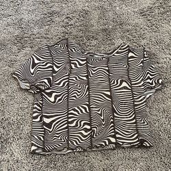 Mesh Zebra H&M Top