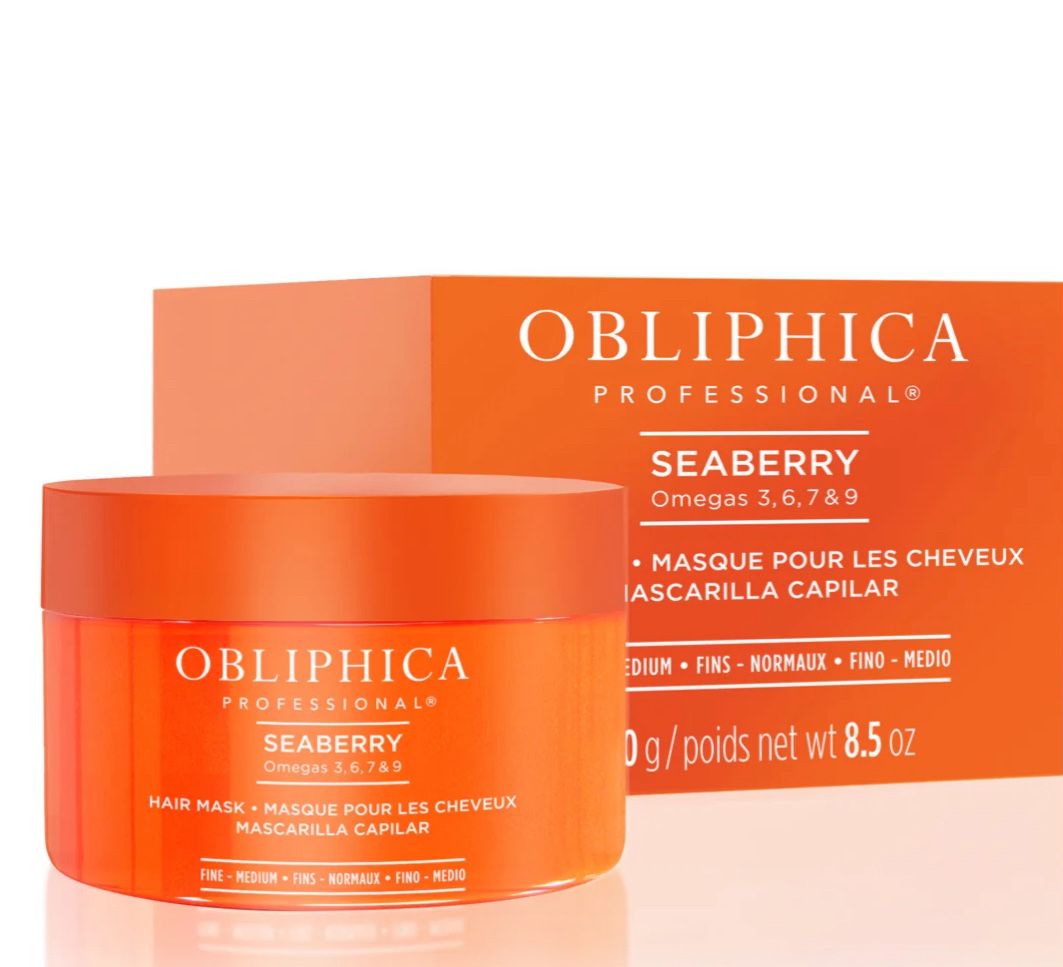 Seaberry Hair Mask Fine to Medium By OBLIPHICA Professional Routine Care New