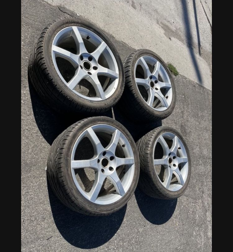 4 — 225/40r18 265/35r18 5x4.5 5x114.3 G35 G37 Q50 350z Altima Camry ...