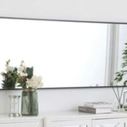 Timeless Home 60" X 24" Black Frame Mirror