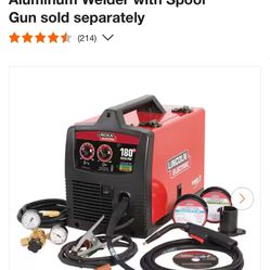 Lincoln Electric Weld-Pak 180 Amp MIG Flux-Core Wire Feed Welder, 230V, Aluminum Welder with Spool Gun sold separately