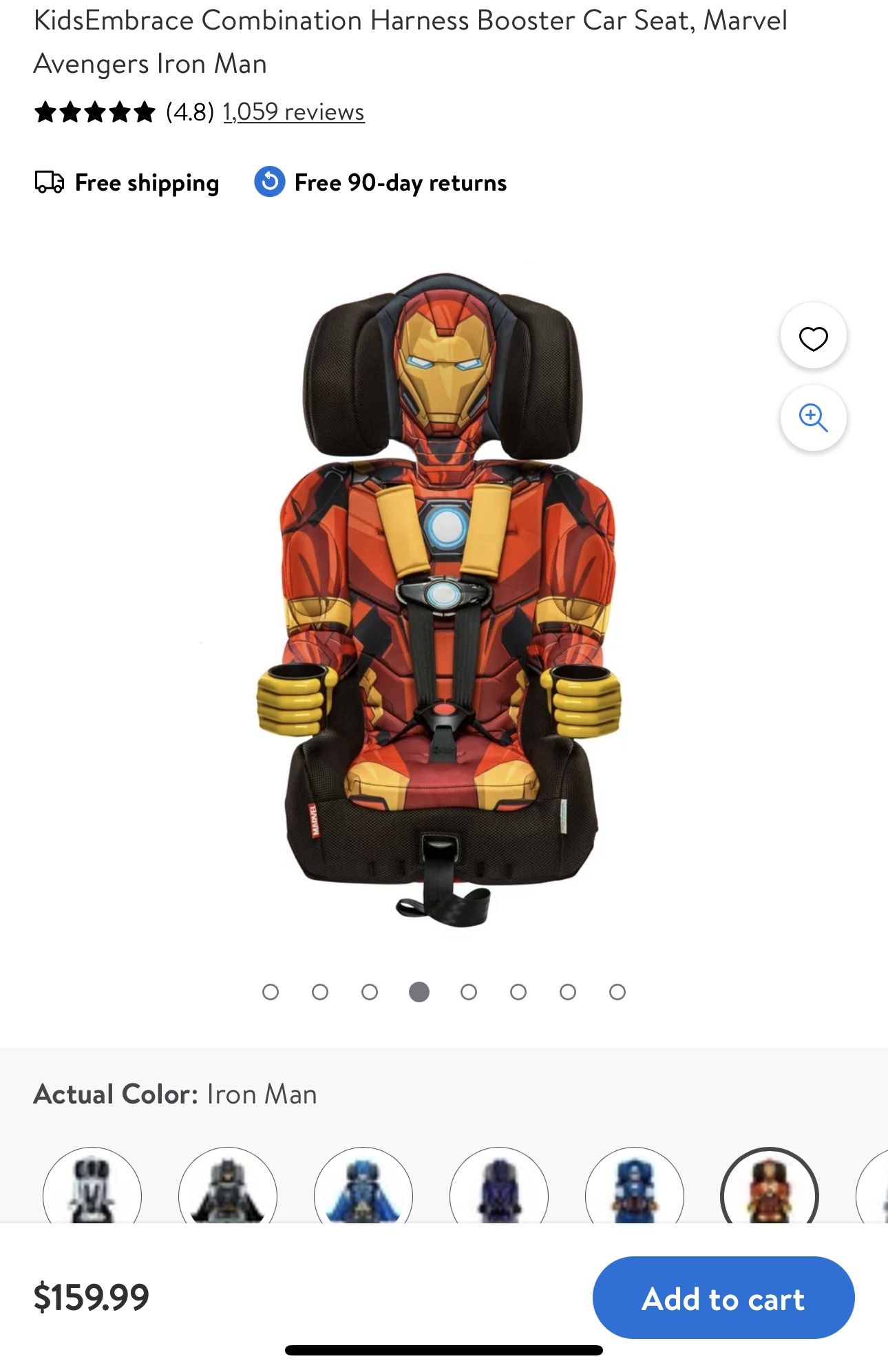 New Booster Seat Iron Man New In Box