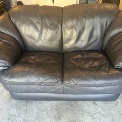 Leather Loveseat