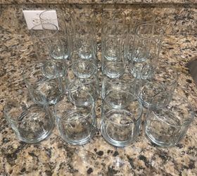 16-Piece Clear Glass Drinkware Set – 8 Tall & 8 Short Glasses – Like New