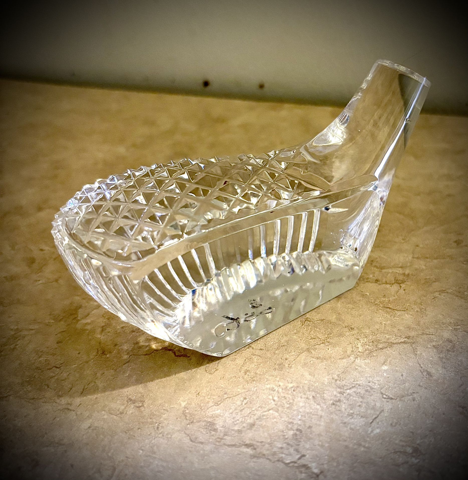 Beautiful cut crystal golf club paperweight