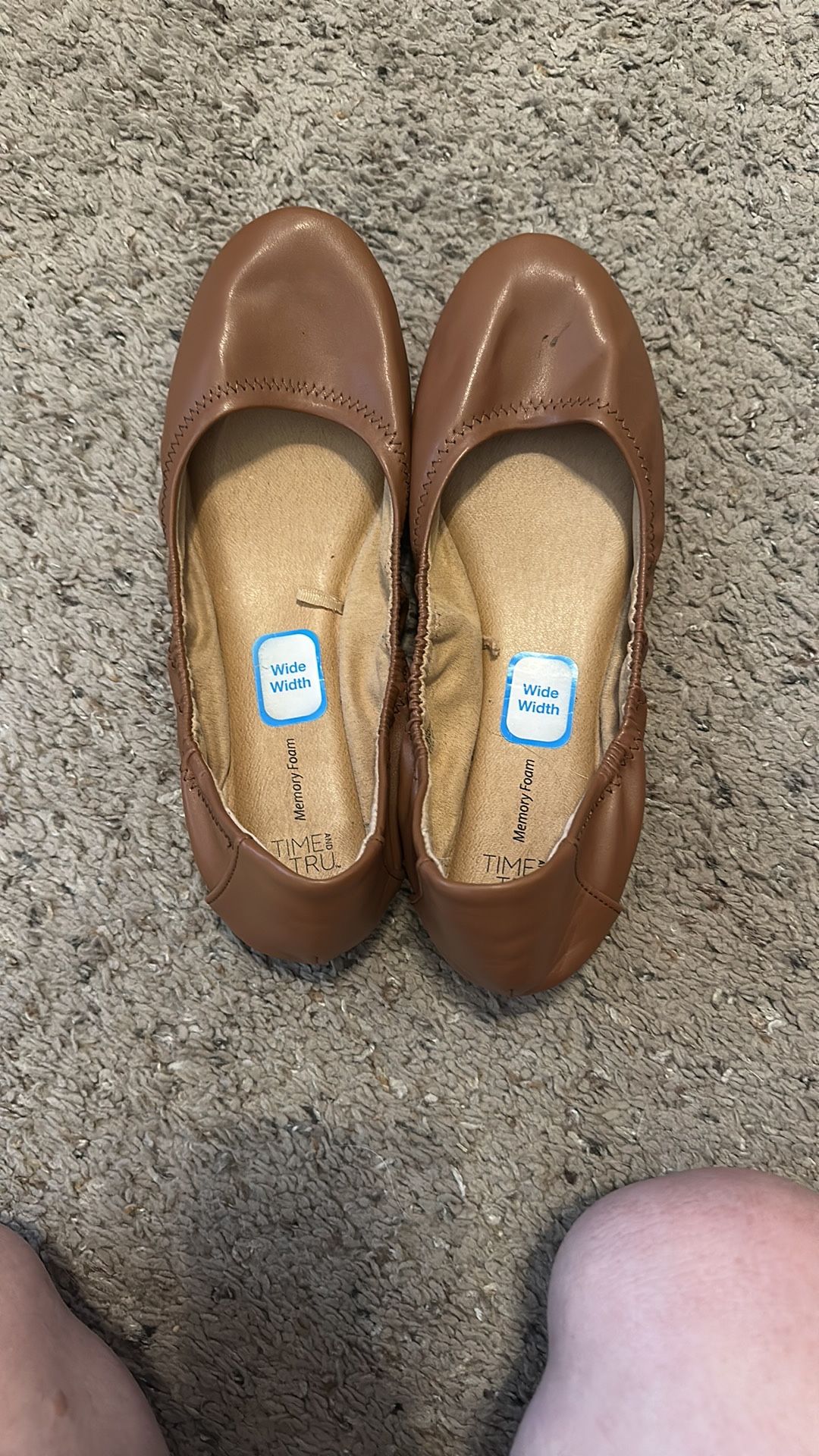 Time & Tru NWOT Tan Wide Fit Ballet Flats