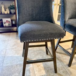 3 Bar Stools Swivel Counter Height   