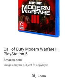 Ps5 New Cod Modern warfare III