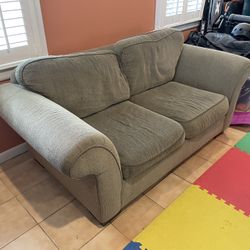 Taupe Loveseat Couch