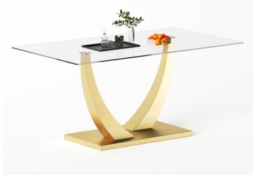 NEW ARRIVAL💫Rectangular Gold Dining Table