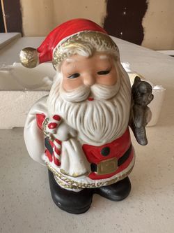 Vintage Homco Ceramic Santa Piggy Bank, 5610