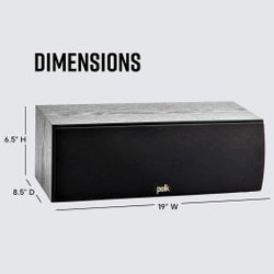 POLK AUDIO T30 CENTER CHANNEL SURROUND SPEAKER
