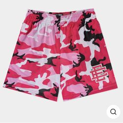 Eric Emanual EE® Basic Pink White Black War Camo Shorts Size Large *SOLD OUT