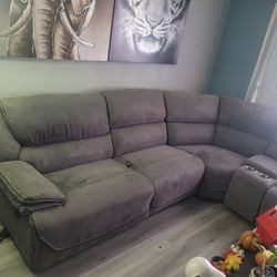 Reclinable Grey Couch
