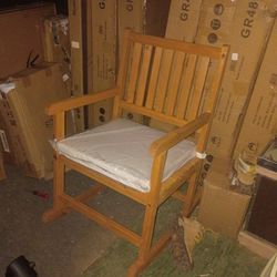Wood rocking chair with cushion