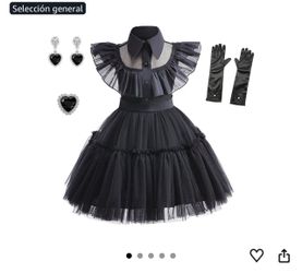 Girls Black Gothic Costume Dress Set 2 year old
